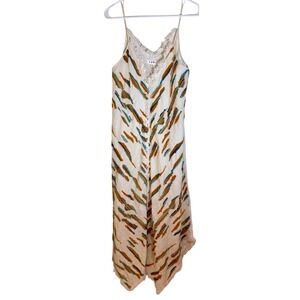 THML Cream Handkerchief Frin Tank Dress Size S